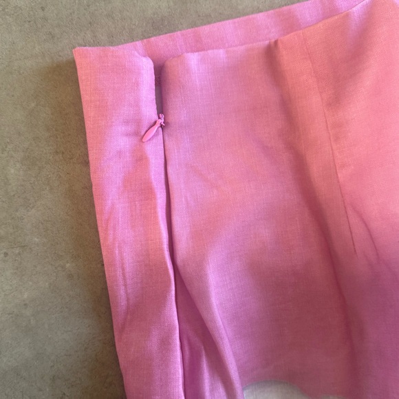 NWT_ZARA SS24 MID-RISE MIDI LINEN BLEND PENCIL SKIRT FLORAL PINK SZ S - Picture 6 of 10
